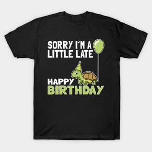 Funny Cute Turtle Birthday Gift Child Bday Present for Kids T-Shirt